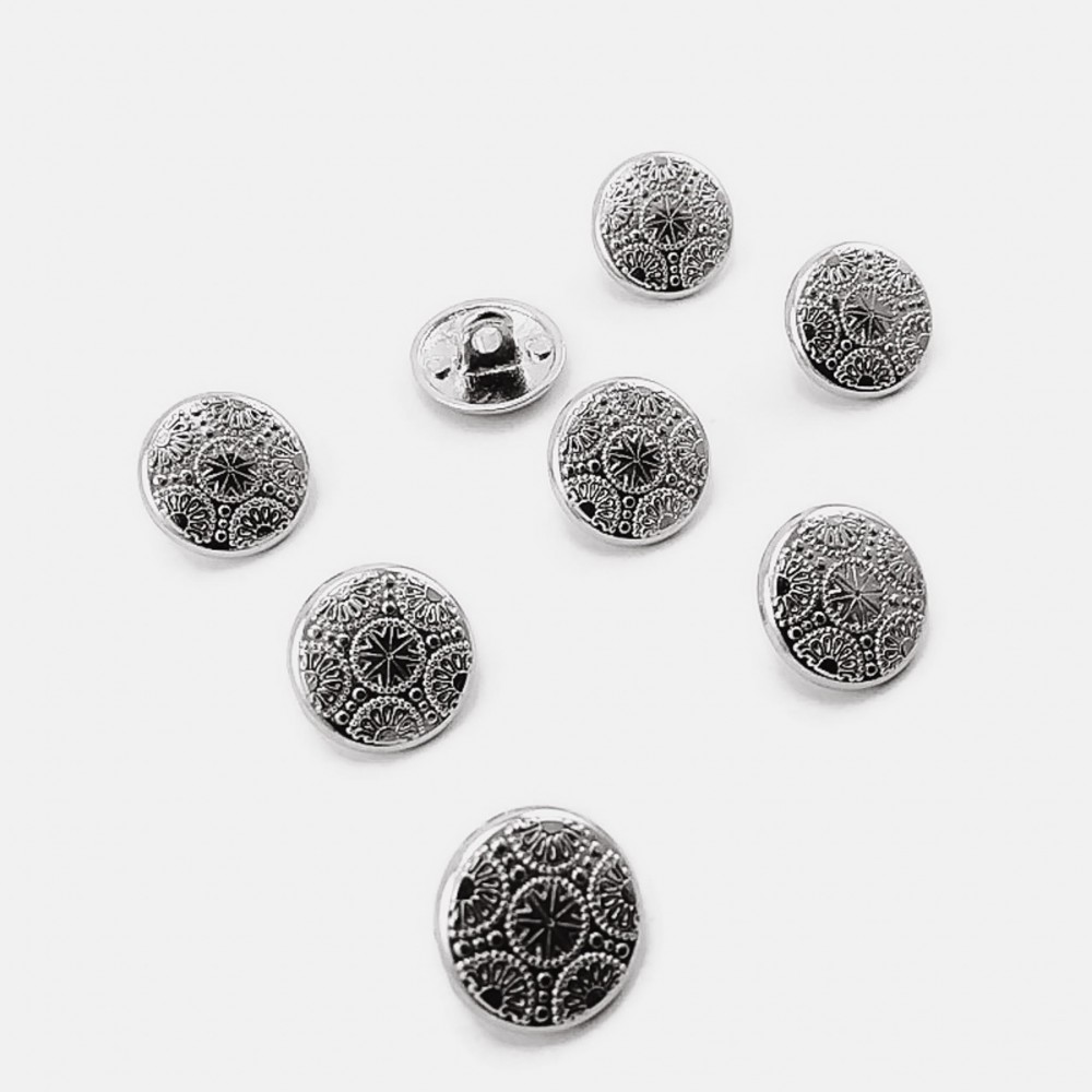 Round Cover Button Kit - Size 24L / 15mm - 5/8 - 6/Pack