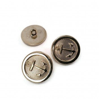 Gold Crest Metal Shank Buttons - 20mm