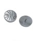 Enameled Line Pattern Shank Button For Clothes Metal 28 mm 44 L B 83