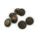 Shank Button Metal Daisy Patterned 15 mm - 24 L E 114