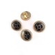 Shank Button Metal Daisy Patterned 15 mm - 24 L E 114