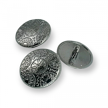 Motif Patterned Metal Shank Button 20 mm - 32 L E 115