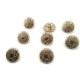 15 mm - 24 L Gold Plated Blazer Jacket Button Cufflinks Set of 8 Motif Patterned E 116 SET8