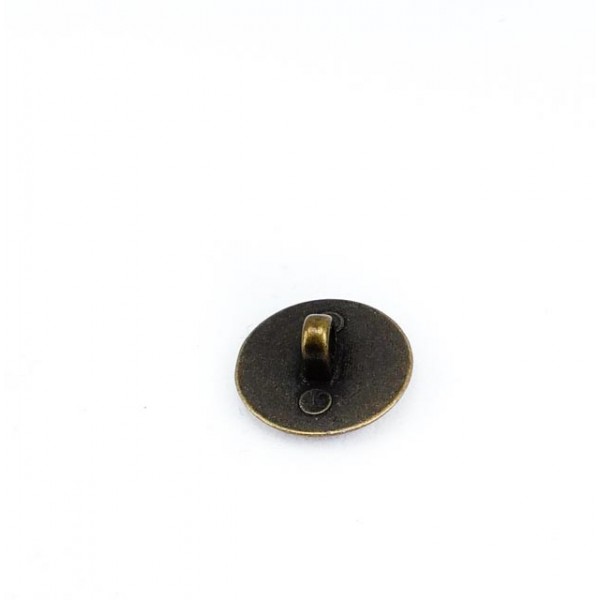 Slightly Curved Metal Shank Button 17 mm - 28 L E 1196