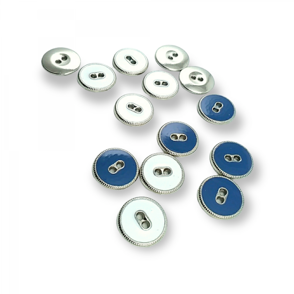 2 Holes Enameled Sewing Button 13 mm 20 L Edge Patterned E 1367