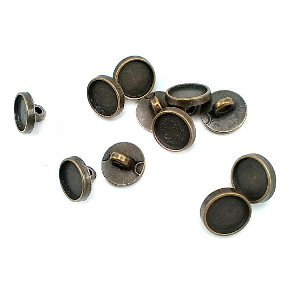 11 mm - 17 boy Ayaklı Düğme Mineli Metal  Düğme E 147