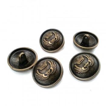 Coat and Jacket Button Crown and Wing Pattern 23 mm - 36 L  E 1653