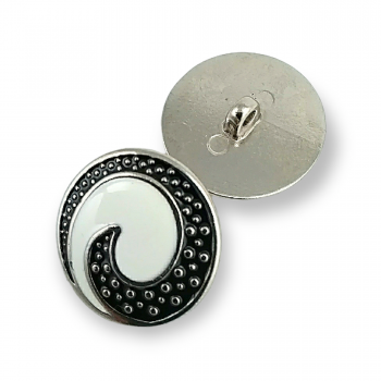 Enamel Shank Button Swirl Pattern Jacket and Coat Button 25 mm - 40 L E 1678