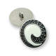 Enamel Shank Button Swirl Pattern Jacket and Coat Button 25 mm - 40 L E 1678