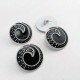 Shank Button Kids Clothing Button Wave Pattern 22 mm - 34 L E 1679 MN