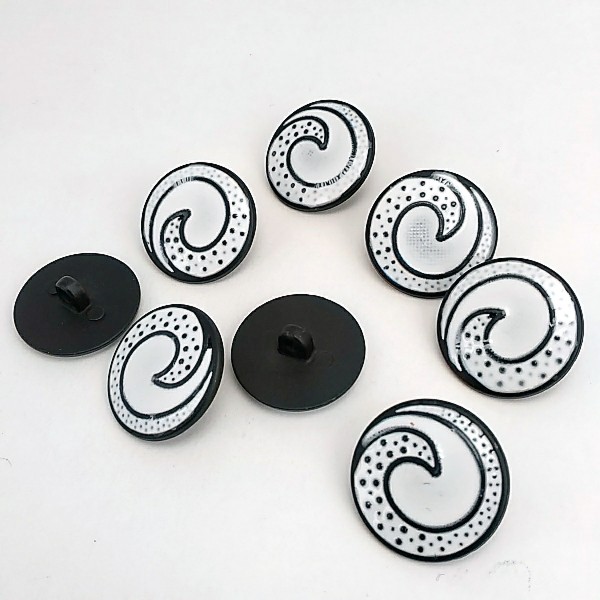 Shank Button Kids Clothing Button Wave Pattern 22 mm - 34 L E 1679 MN