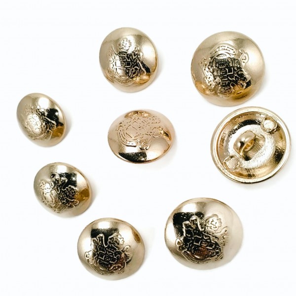 Gold Plated Button Clasp Blazer 8 pcs Jacket Button Set 15 mm - 24 L E 1875 SET8