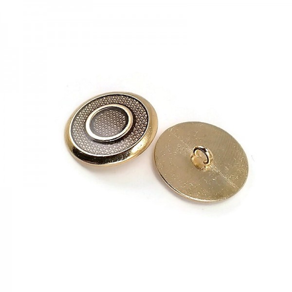 Ayaklı Metal Düğme Şeffaf Mineli Halka Desenli Blazer Ceket Kaban Düğmesi 22 mm 36 Boy E 1949 V1