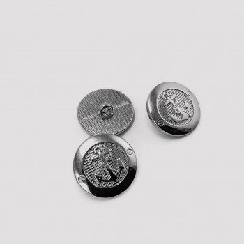 Ayaklı Düğme Blazer Ceket Düğmesi 17 mm - 28 boy Çapa Logolu E 2044