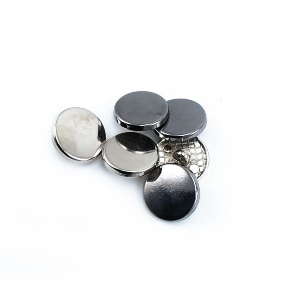 Flat Coin Shape Metal Foot Button 17 mm - 27 L E 2135