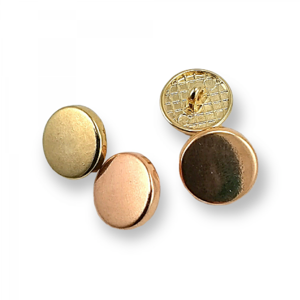 Flat Coin Shape Shank Button 14 mm - 22 L E 2136