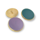 Enameled Shank Button 28.8mm Strained Coin Shape E 674