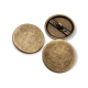 Flat Coin Shape Metal Shank Button 34 mm - 54 L E 716
