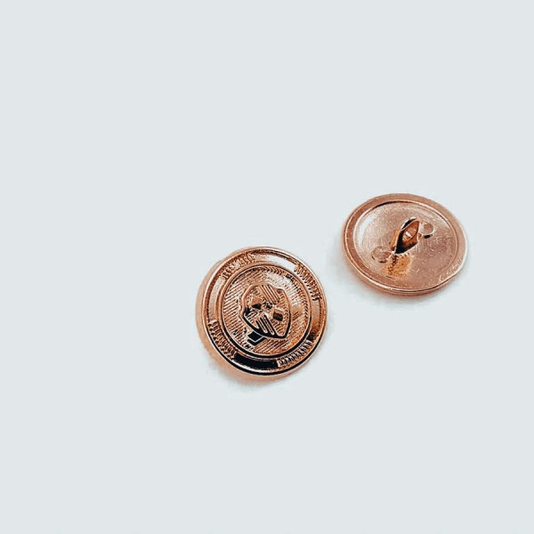 Blazer Ceket Düğmesi Kalkan Desenli Altın Kaplama 21 mm - 32 boy E 965 G