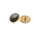 Blazer Jacket Button Black Enameled Shield Pattern 21 mm - 32 L  E 965