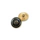Blazer Jacket Button Black Enameled Shield Pattern 21 mm - 32 L  E 965