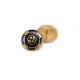 Siyah Mineli Kalkan Desenli Blazer Ceket Düğmesi 21 mm - 32 boy E 965 V2
