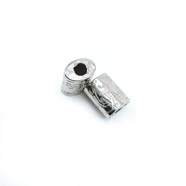 Bağ Ucu Metal Desenli Bağucu 5 mm Çap E 1107