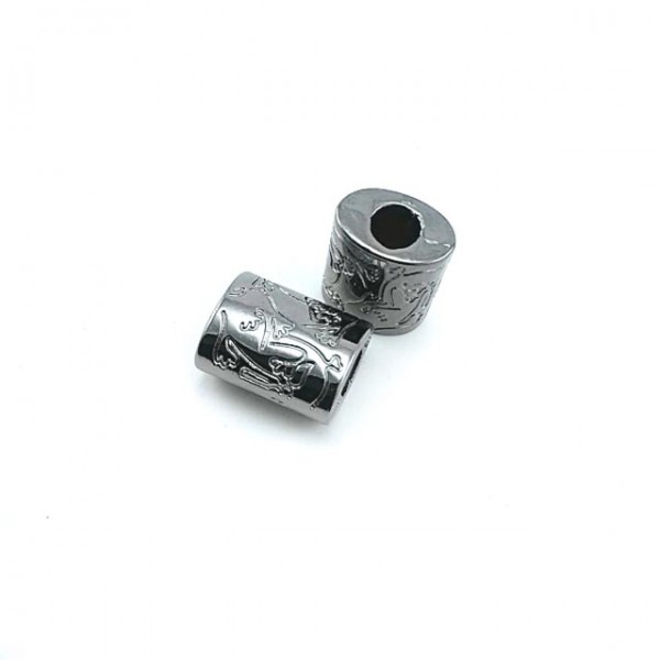 Bağ Ucu Metal Desenli Bağucu 5 mm Çap E 1107