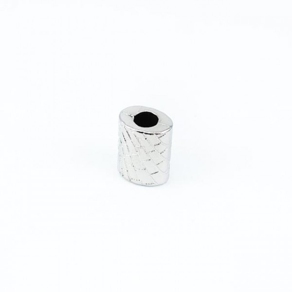 Cord End Hole 4 mm Length 11 mm Patterned Metal E 1508