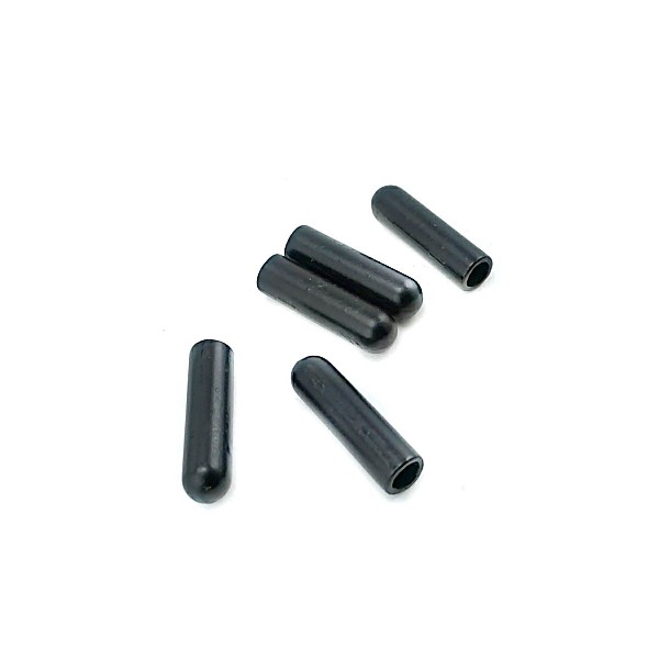 Siyah Bağcık Ucu Metal 5 mm Çap 20 mm Boy E 2092