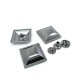 Square Snap Fasteners Button with Pyramid Design 25 x 25 mm B 76