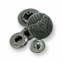 Metal Crown Design Snap Fasteners Button 17 mm - 28 L E 1141