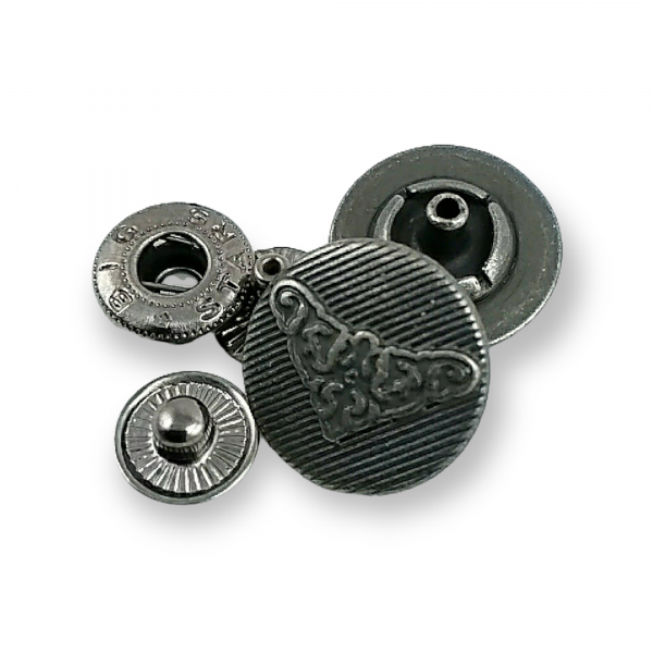 Metal Taç Tasarımlı Çıt çıt Düğme 17 mm - 28 boy E 1141