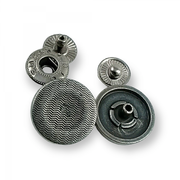 Dalga Motifli Çıtçıt Düğme 17 mm - 28 boy E 1142
