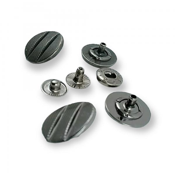 Snap Fasteners Button Embellished with Aesthetic Lines 17 mm - 28 L E 1428