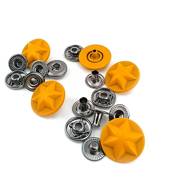 Metal Star Design Snap Fasteners Button Matte Paint 17 mm - 27 L E 1482 MN