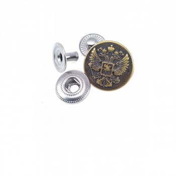 Logo Patterned Snap Fasteners Button 17 mm - 27 L E 1492