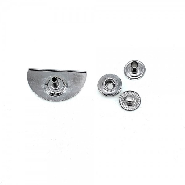 Semicircle Shaped Outerwear Snap Fasteners 30 x 17 mm E 1579