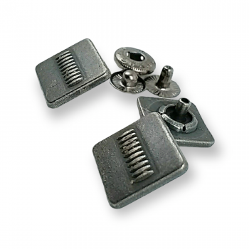 Snap Fasteners Square Shape Patterned 15 x 15 mm E 170