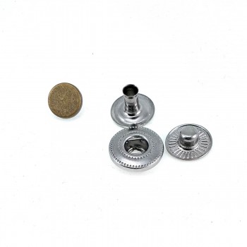 Small Size Flat Coin Type Snap Fasteners Button 7 mm - 11 L E 1838