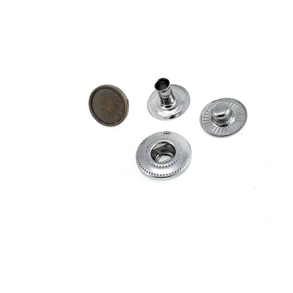 Düz Para Şekil Mineli Çıtçıt Düğme 10 mm - 15 boy E 1876