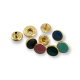 Flat Coin Shape Enameled Snap Fasteners Button 10 mm - 15 L E 1876