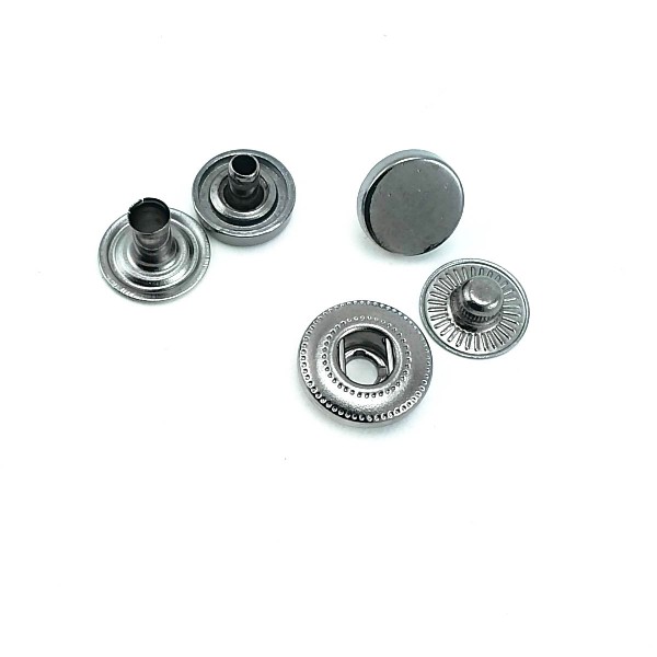 Flat Shape Zamak Snap Fasteners Button 10 mm - 16 L E 1990