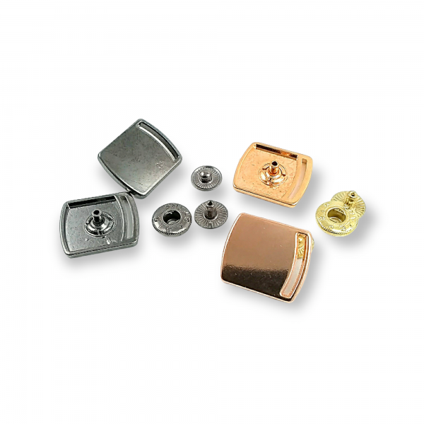 Square Snap Button Outerwear Snap Fasteners 23 mm x 20 mm E 2216