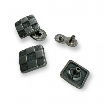 Snap Fasteners Button Square Domino Pattern 15 x 15 mm E 293