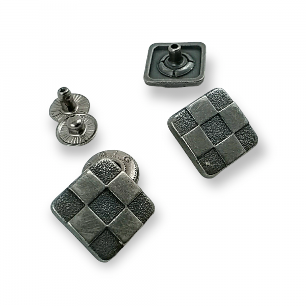 Çıtçıt Düğme Kare Domino Desen 15 x 15 mm E 293