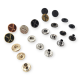 X Patterned Metal Snap Fasteners Button 15 mm 27 L E 521