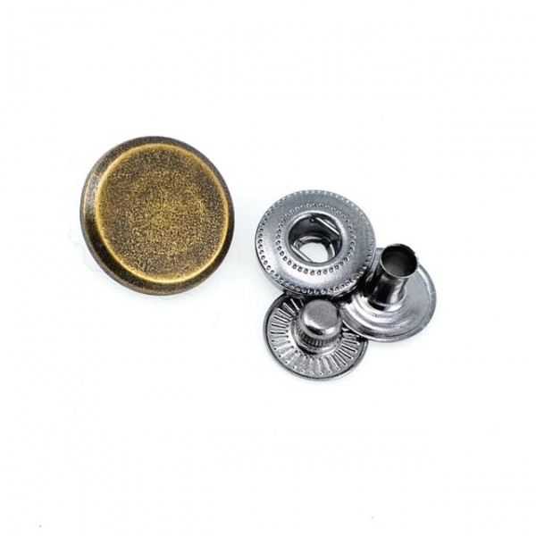 Düz Para Tipi Çıtçıt Düğme 15 mm - 24 boy E 624