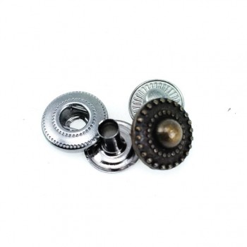 Patterned Zamak Snap Fasteners Button 12 mm - 18 L E 768