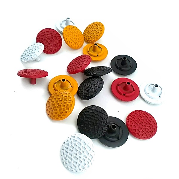 Plain Painted Snap Fasteners Button Honeycomb Pattern 17 mm 28 L E 769 MN